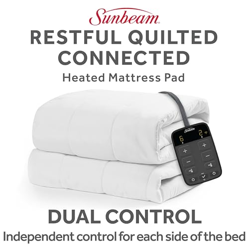 Sunbeam Wi-Fi Connected Queen Size Electric Blanket with 10 Heat Settings