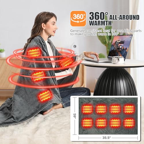 Power Bank Heated Blanket for Warm Comfort